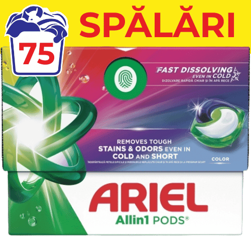 Detergent rufe capsule ARIEL All In One PODS Color 75 spalari
