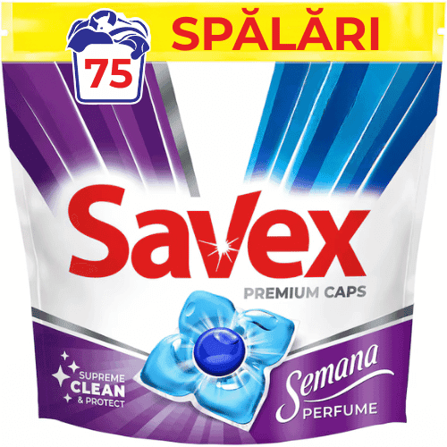 Detergent de rufe capsule SAVEX Premium Caps Semana Perfume 75 spalari