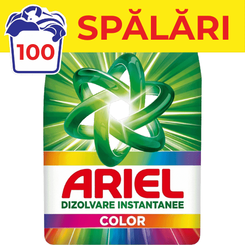 Detergent de rufe pudră Ariel Color 6.5kg 100 spalari