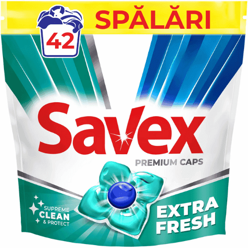 Detergent de rufe capsule SAVEX Premium Caps Extra Fresh 42 spalari