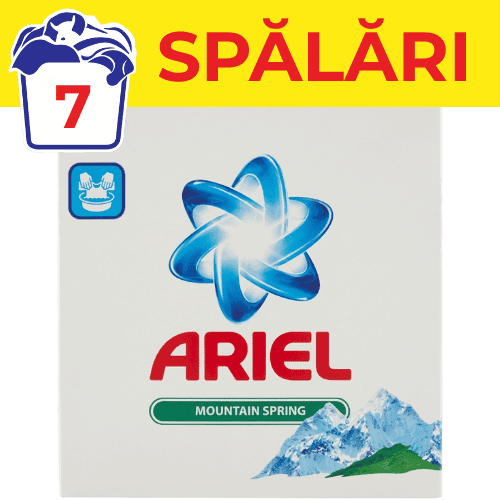 Detergent de rufe manual Ariel Mountain Spring 450g 7 spalari