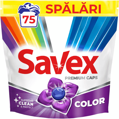 Detergent de rufe capsule SAVEX Premium Caps Color 75 spalari