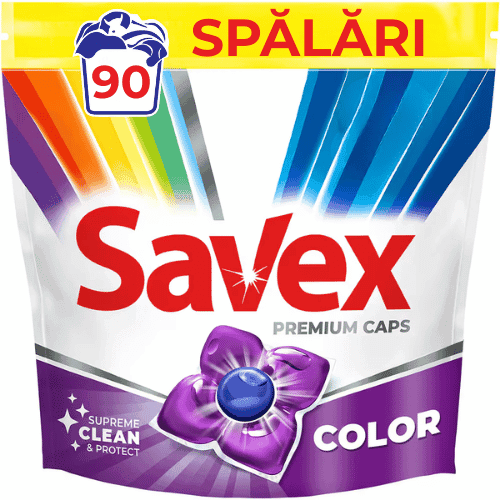 Detergent de rufe capsule SAVEX Premium Caps Color 90 spalari