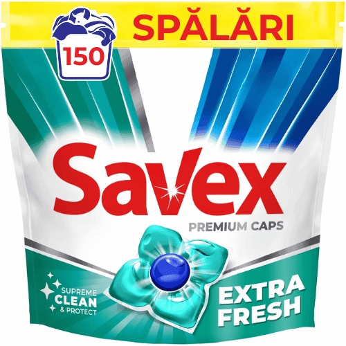 Detergent de rufe capsule SAVEX Premium Caps Extra Fresh 150 spalari