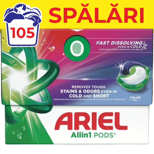 Detergent rufe capsule ARIEL All In One PODS Color 105 spalari